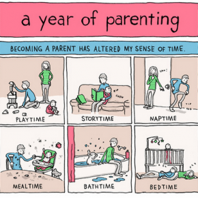 El primer any de ser pare, en versió comic